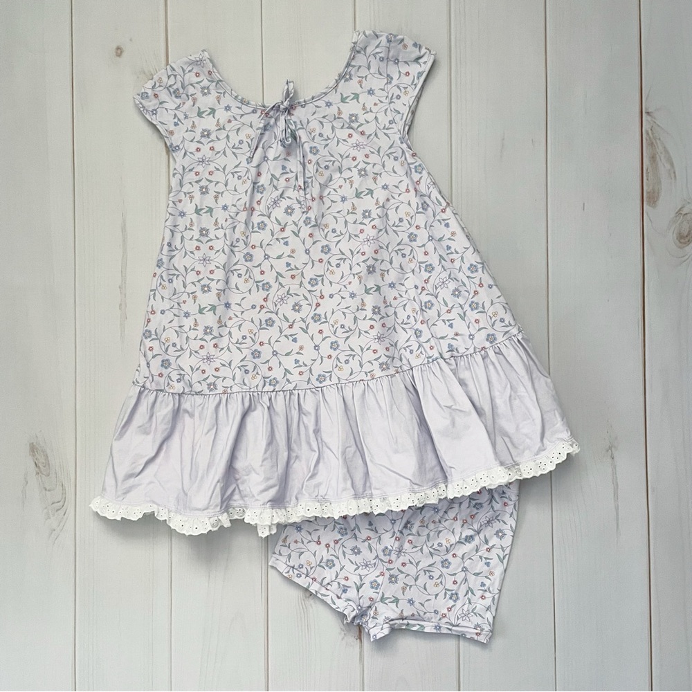 WDW Omi Jo Floral Vines House Dress Tunic Set
